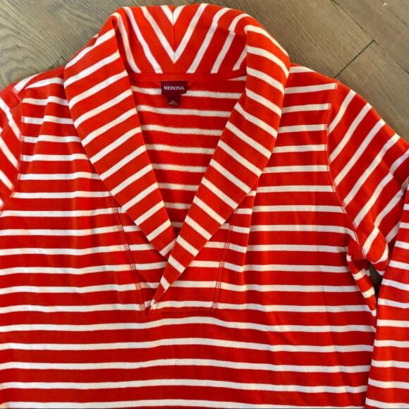 Merona Red White Striped Sweater Size XL - Picture 4 of 7